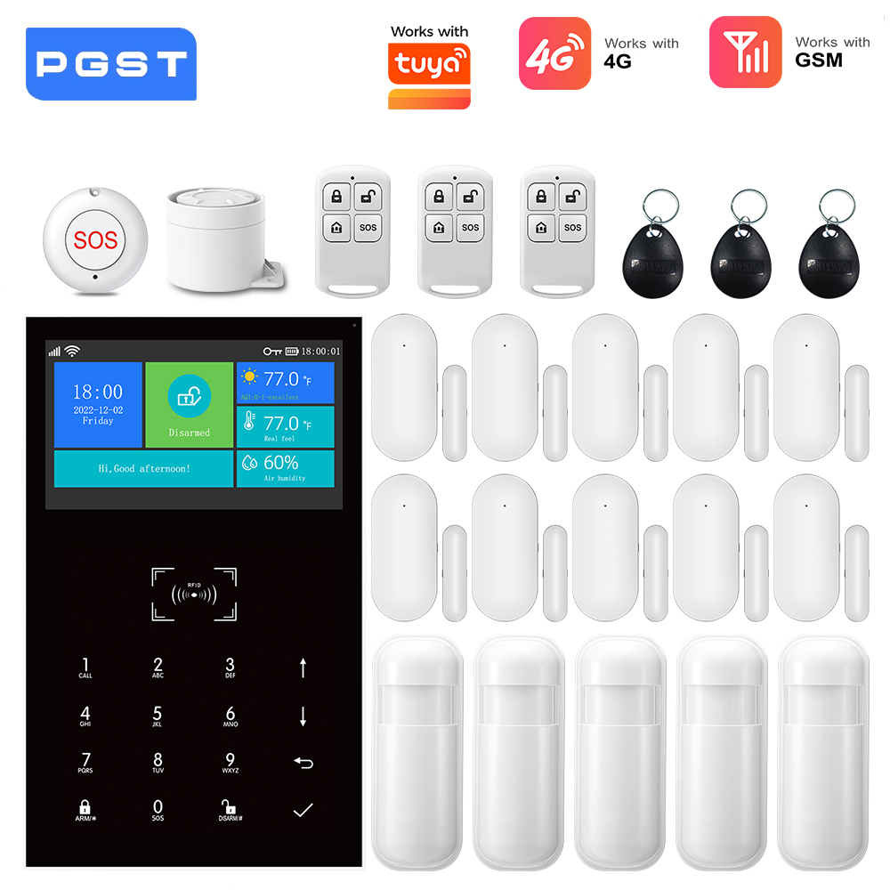 Home Security No Monthly Fee - Système d’alarme maison intelligente 2.4G WiFi