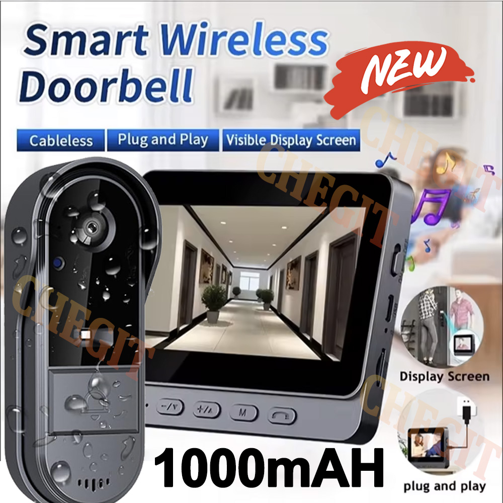 Home Security Tips - Sonnette Wifi sans fil avec caméra,