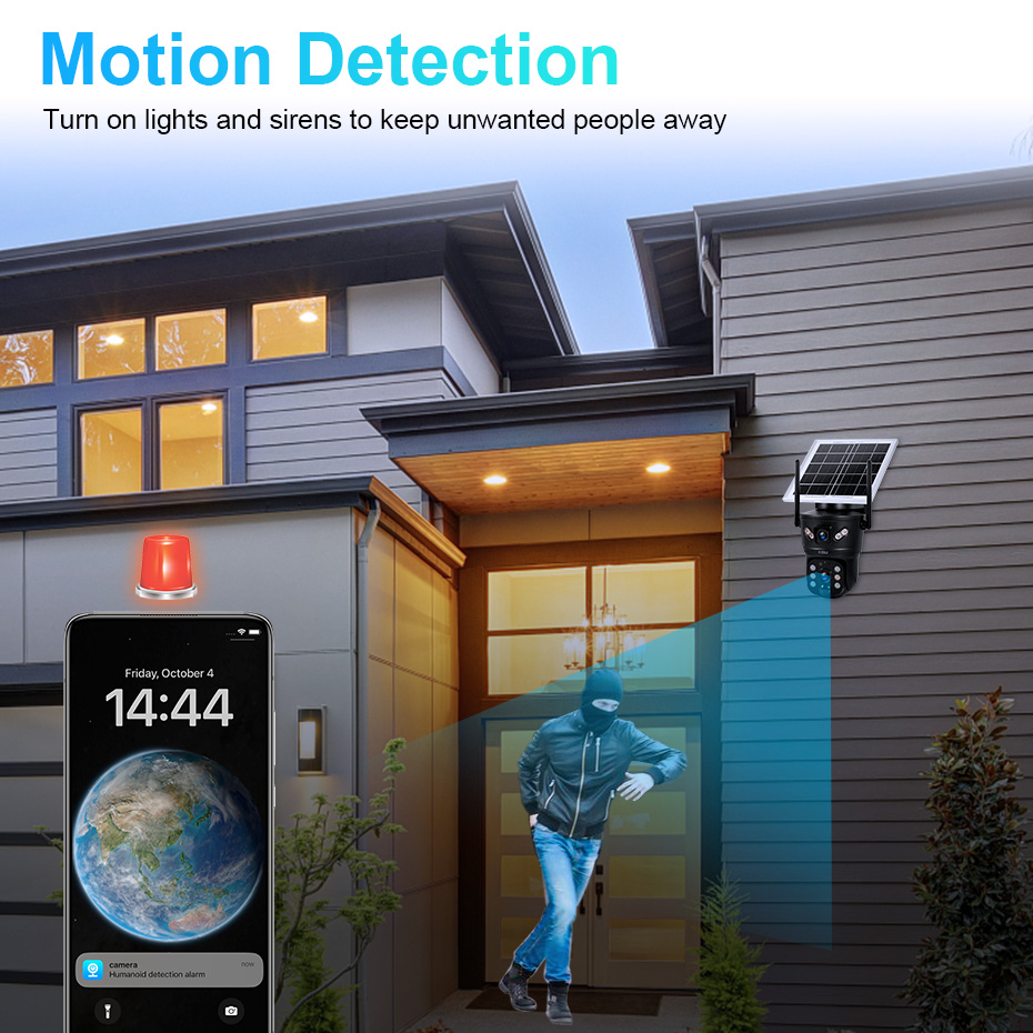 Caméra solaire WiFi 4G SIM KER - Home Security Video Cameras avis et prix