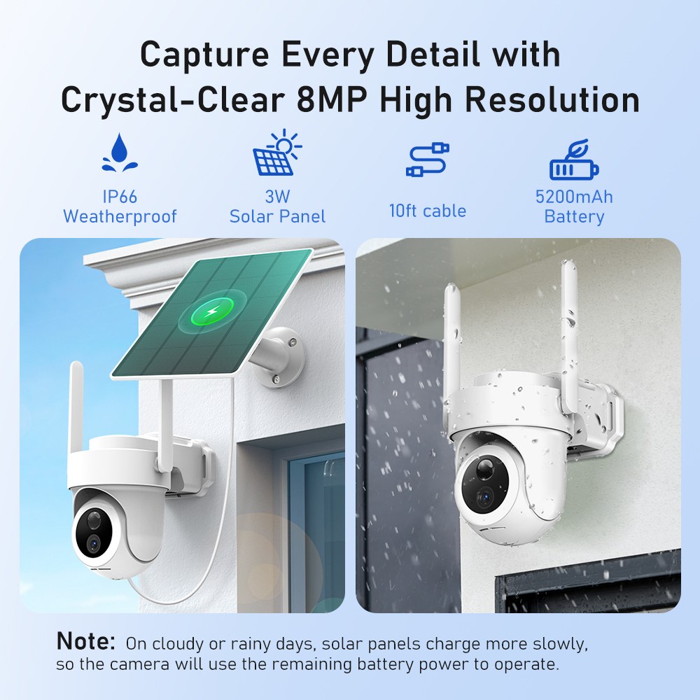 Système de caméra solaire 8MP  - Home Security Kit avis et prix