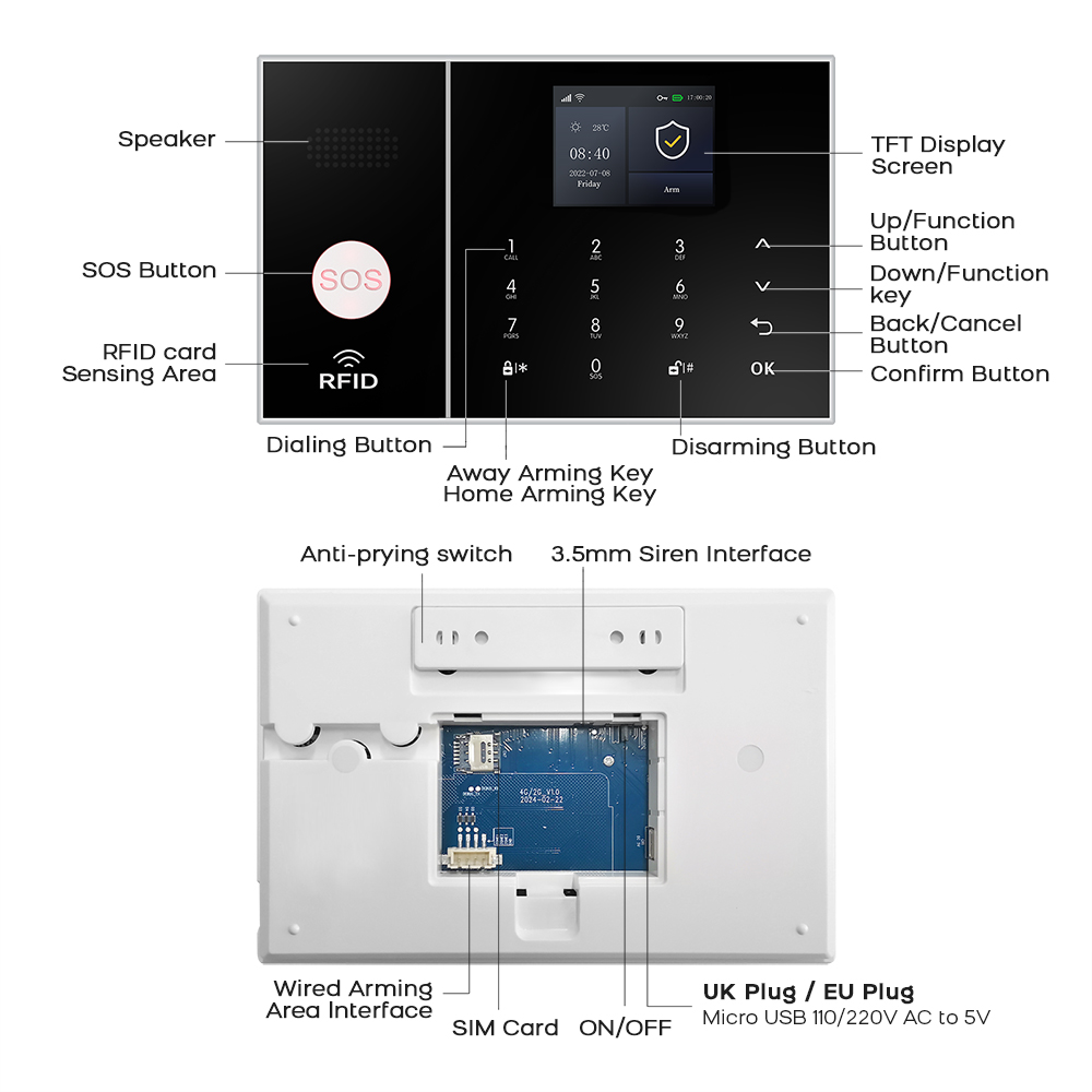 Système d'alarme sans fil 2.4G - Home Security No Monthly Fee avis et prix