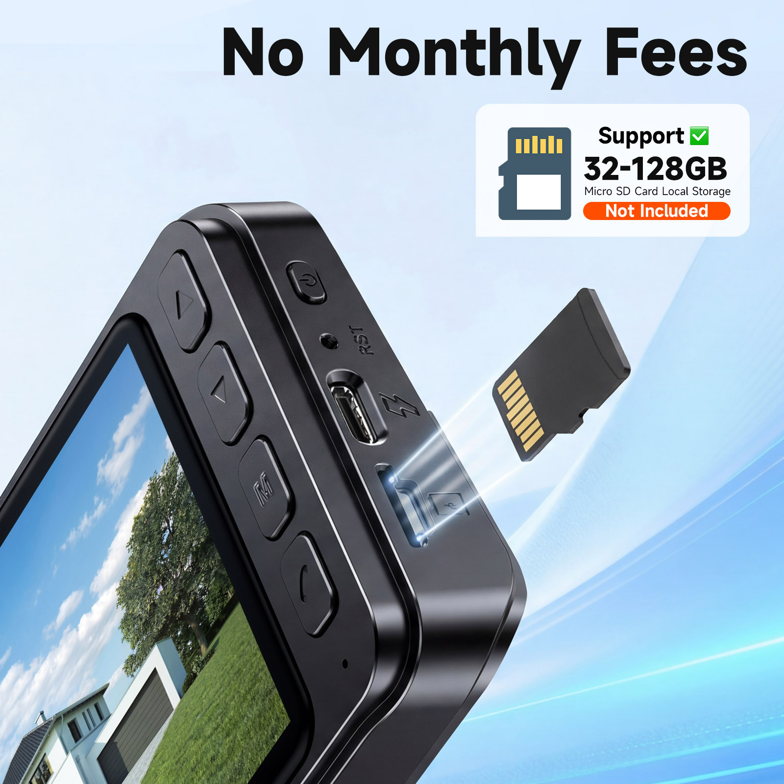 Sonnette vidéo avec caméra HD, - Home Security No Monthly Fee avis et prix