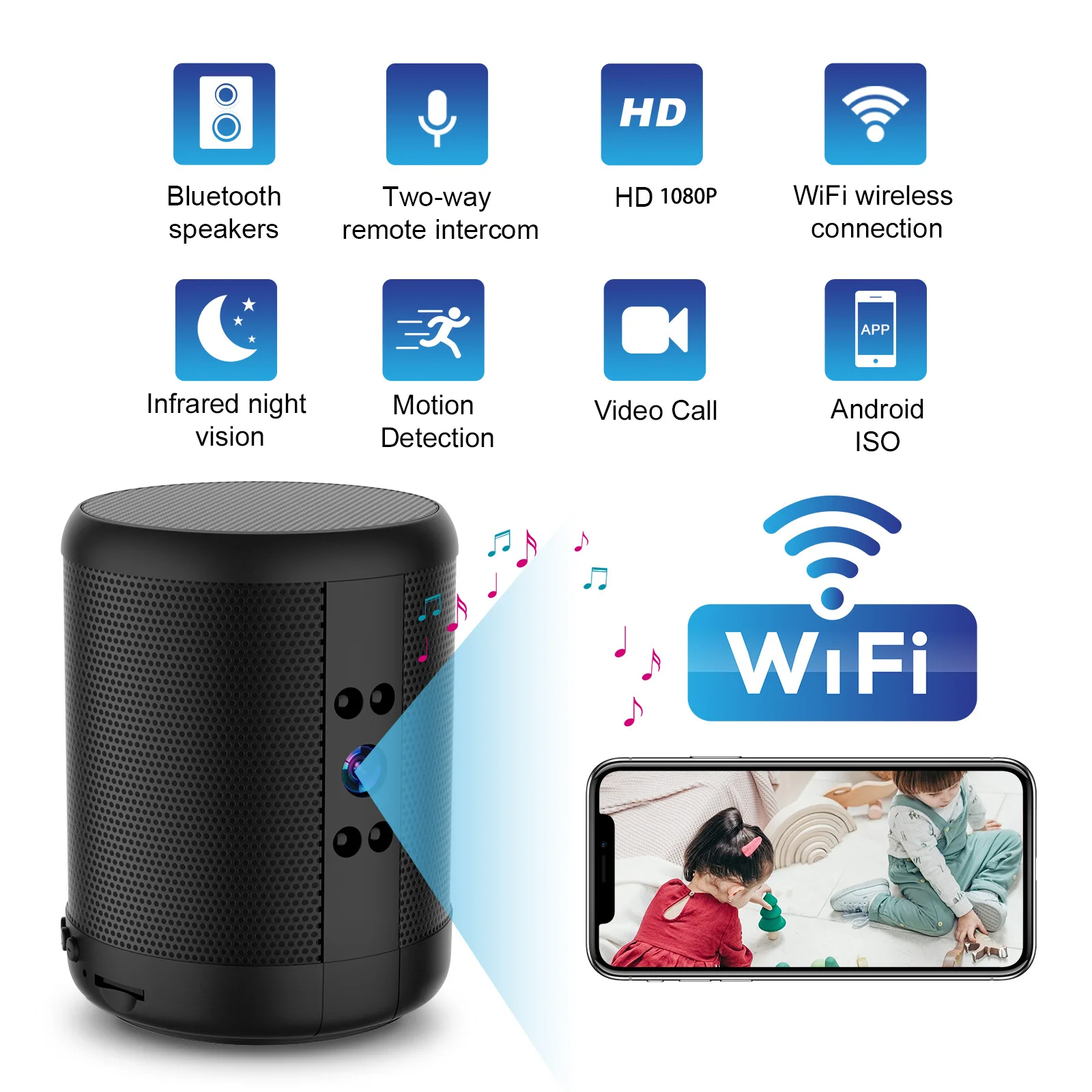 Caméra de sécurité WiFi avec h - Home Security Robot avis et prix