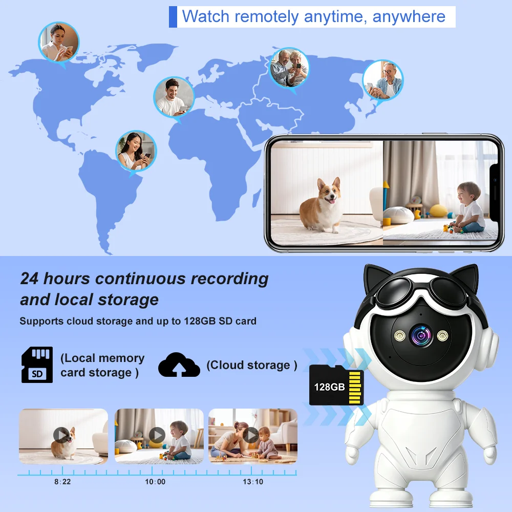 Caméra IP sans fil intelligent - Home Security Robot avis et prix
